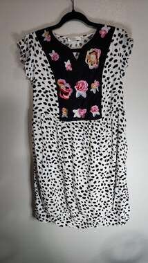 Kirundo Women's Leopard Print Floral Embroidered V-Neck Ruffle Mini Dress